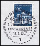 1966  Freimarke: Brandenburger Tor