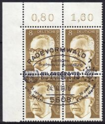 1970  Freimarken: Bundesprsident Gustav Heinemann