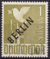 1948  Freimarke: Schwarzaufdruck Berlin