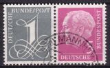 1958  Freimarke: Bundespräsident Theodor Heuss -...