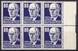 1202 - 1952  Freimarken: Persnlichkeiten - Ernst Thlmann