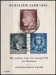 1955  Todestag von Friedrich Schiller