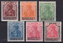1292 - 1920  Freimarken: Germania mit Aufdruck