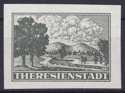 1332 - 1943  Zulassungsmarke Theresienstadt