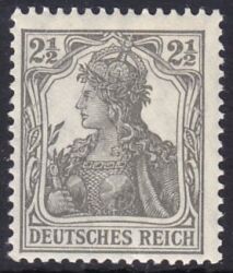 1916  Freimarke: Germania mit weißem Friedensgummi