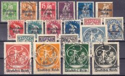 1920  Freimarken von Bayern mit Aufdruck