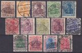 1920  Freimarken: Germania in Farbänderungen