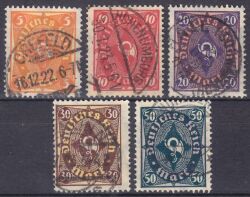 1922  Freimarken: Posthorn - zweifarbig