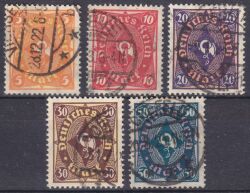 1922  Freimarken: Posthorn - zweifarbig