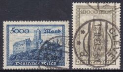 1923  Freimarken: Wartburg und Kölner Dom