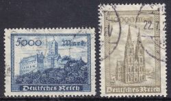 1923  Freimarken: Wartburg und Kölner Dom