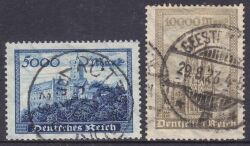 1923  Freimarken: Wartburg und Kölner Dom