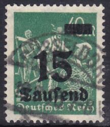 1923  Freimarke mit neuem Wertaufdruck
