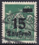 1923  Freimarke mit neuem Wertaufdruck