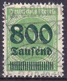 1923  Freimarke mit neuem Wertaufdruck