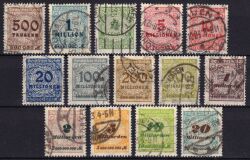 1923  Freimarken: Wertangabe im Kreis mit Rosettenmuster