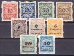 1923  Freimarken: Wertangabe im Kreis mit Rosettenmuster B