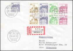 1981  Mischfrankatur auf R-Brief