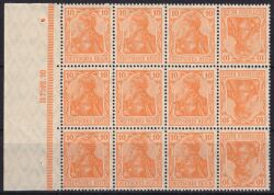 1920  Freimarken: Germania aus Heftchenbogen mit HAN-Nummer