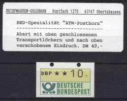 1981  Automatenmarke mit geschlossenen Transportlöchern