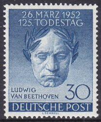 1952  125. Todestag von Ludwig van Beethoven