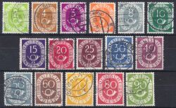 1951  Freimarken: Posthorn im kompl. Satz