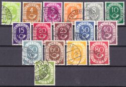 1951  Freimarken: Posthorn im kompl. Satz
