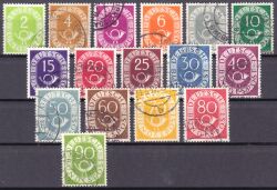 1951  Freimarken: Posthorn im kompl. Satz