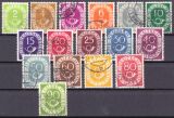 1951  Freimarken: Posthorn im kompl. Satz