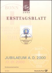 2000  Amtliche Ersttagsblätter im kompl. Jahrgang