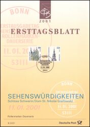 2001  Amtliche Ersttagsblätter im kompl. Jahrgang