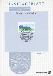 2002  Amtliche Ersttagsblätter im kompl. Jahrgang