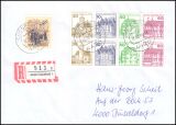 1990  Mischfrankatur auf R-Brief