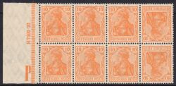 1920  Freimarken: Germania aus Heftchenbogen
