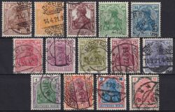 1920  Freimarken: Germania in Farbänderungen