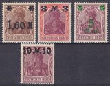 1921  Freimarken: Germania mit neuem Wertaufdruck