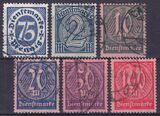 1922  Dienstmarken: Wertziffern