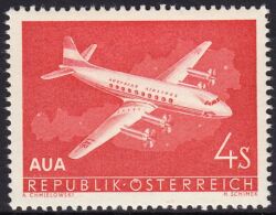 1958  Eröffnungsflüge der österreichischen Fluggesellschaft "Austrian Airlines"