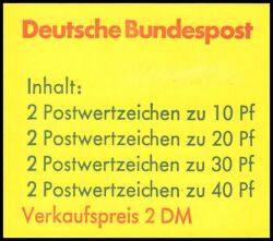 1974  Markenheftchen - Unfallverhütung