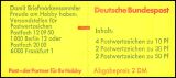 1981  Markenheftchen - Burgen & Schlösser mZ