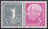 1958  Freimarken: Theodor Heuss / Ziffer