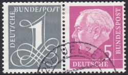 1958  Freimarken: Theodor Heuss / Ziffer