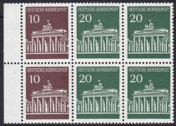 1968  Freimarken: Brandenburger Tor - Heftchenblatt