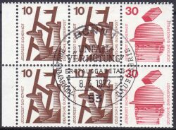 1972  Freimarken: Unfallverhütung - Heftchenblatt