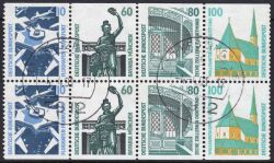 1989  Freimarken: Sehenswürdigkeiten - Heftchenblatt