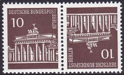 1966  Freimarken: Brandenburger Tor - Kehrdruck