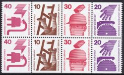 1974  Freimarken: Unfallverhütung - Heftchenblatt