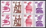 1974  Freimarken: Unfallverhütung - Heftchenblatt