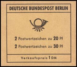 1970  Markenheftchen: Brandenburger Tor
