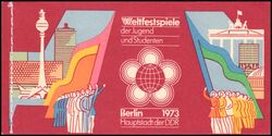 1973  Weltfestspiele der Jugend - Markenheftchen